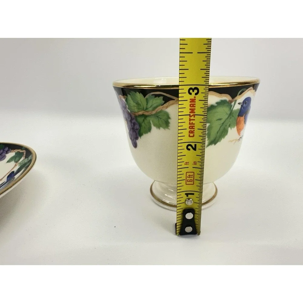 Lenox Birds of America Blue Bird Cup Saucer Gold Trim USA Vintage 1990s